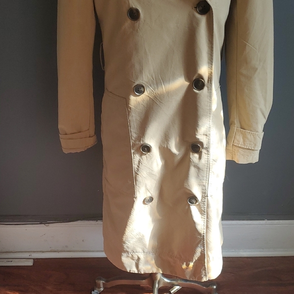 GAP Double-Breasted Tan Trench Coat Size XS - Picture 4 of 17
